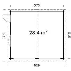 Roger 28,4 m2 utan Port*Palmako Discount
