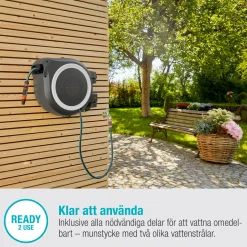 RollUp L Vit 30m med Extra Munstycke - Perfekt för Vattenslang & Trädgårdsslang*Gardena Discount