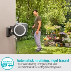 RollUp L Vit 30m med Extra Munstycke - Perfekt för Vattenslang & Trädgårdsslang*Gardena Discount