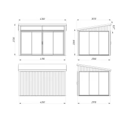 Saga 12,5 m² (inv. 11,6 m²) Slide*Palmako Outlet