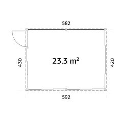 Saga 23,3 m2 Slide Plus*Palmako Outlet