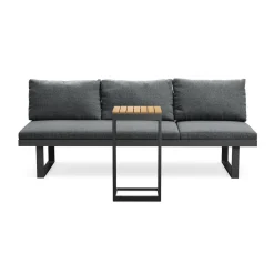 Samira Fällbar Utesoffa med soffbord - Solsäng i aluminium*deNoord Discount