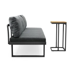 Samira Fällbar Utesoffa med soffbord - Solsäng i aluminium*deNoord Discount