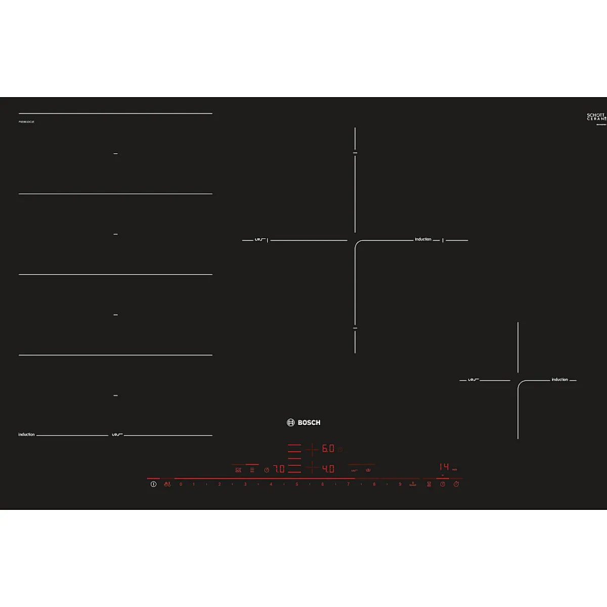 Serie 8 PXE801DC1E Svart 80cm flexzoner*Bosch New