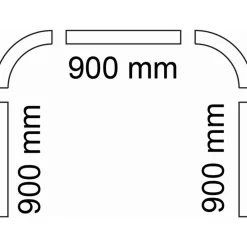 Skena 900x900x900 mm Vit*Habo Clearance