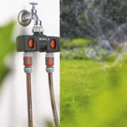 Slangbox XL 35 m Turkos Med Vattenspridare & Sprinklerpistol*Gardena Online