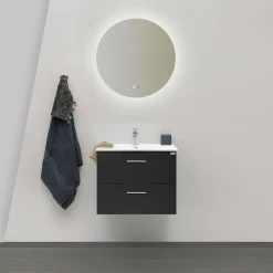 Slim 60 med Tvättställ och Spegel Aura LED*4AQUA Outlet