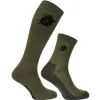 Socka + Linersocka Merinoull Grön*Woodline Sale