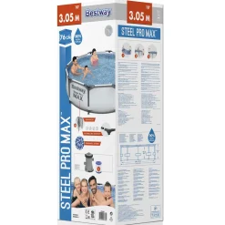 Steel Pro Max Ø3m Stålramspool Ovanmark med Filterpump*Bestway Sale