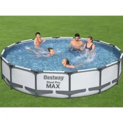 Steel Pro Max Ø4,3m Stålramspool Ovanmark med Filterpump*Bestway Hot