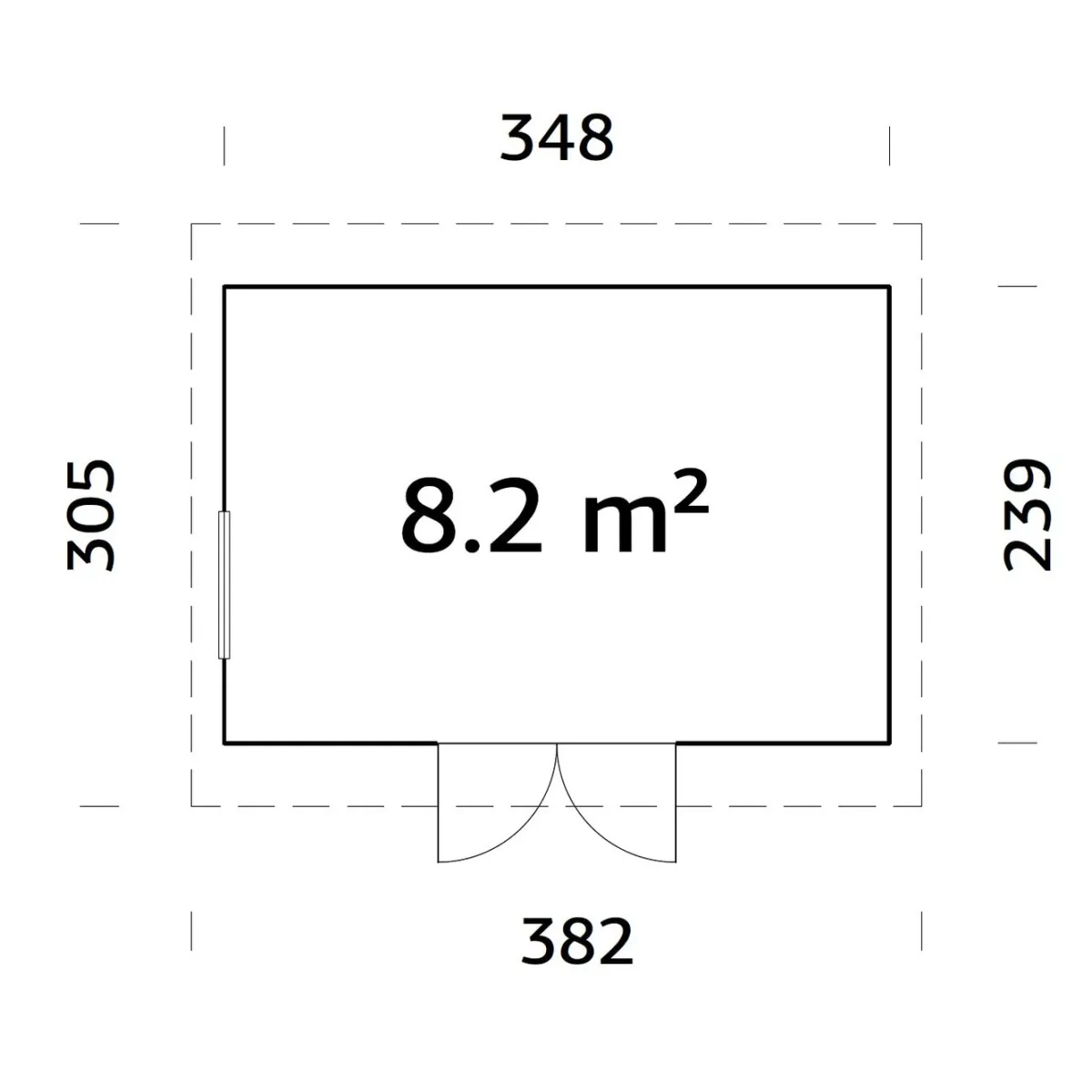 Stig 8,4 m2 (inv. 8,2 m2)*Palmako