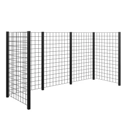 Stålspaljér 288x99x147 cm Svart*PLUS Clearance