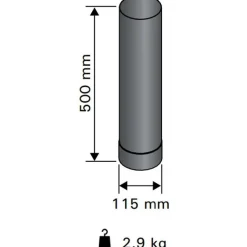 Svart 0,5 m*Harvia Outlet