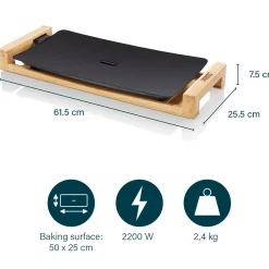 Table Chef Pure Black Bamboo 50x25 cm*Princess Online