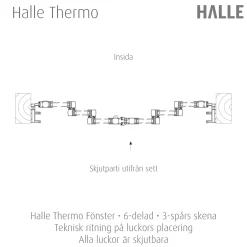 Thermo 6 Fönster 3 Spår Vit*Halle Hot