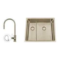 Titan 53 KHX Nickel med Köksblandare Steel Accent D*Nordic Tech Outlet