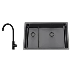 Titan 73 KHX Nickel med Köksblandare Steel Equip Shadow*Nordic Tech Clearance