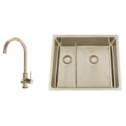 Titan 53 KHX Nickel med Köksblandare Steel Equip D*Nordic Tech Best