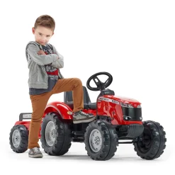 Traktor med vagn Massey Ferguson*Falk Sale