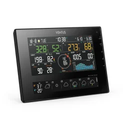 Trådlös W850 Svart Termometer med Wifi & 10 Dagars Prognos*Ventus Discount