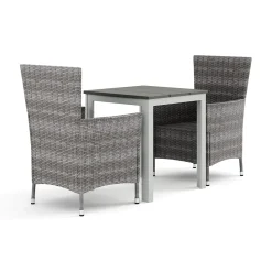 Tunis utomhus caféset 70x70 cm med 2 Thor Trädgårdsfåtölj*Comfort Garden