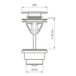 74200 Universal Pop-up Krom*Tapwell Clearance