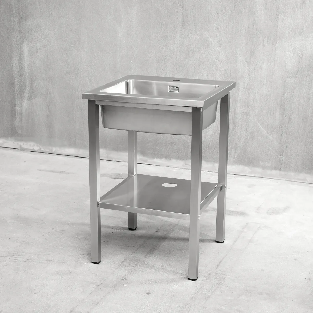 Variant Stativ och Underhylla med hål*Vilan Stainless