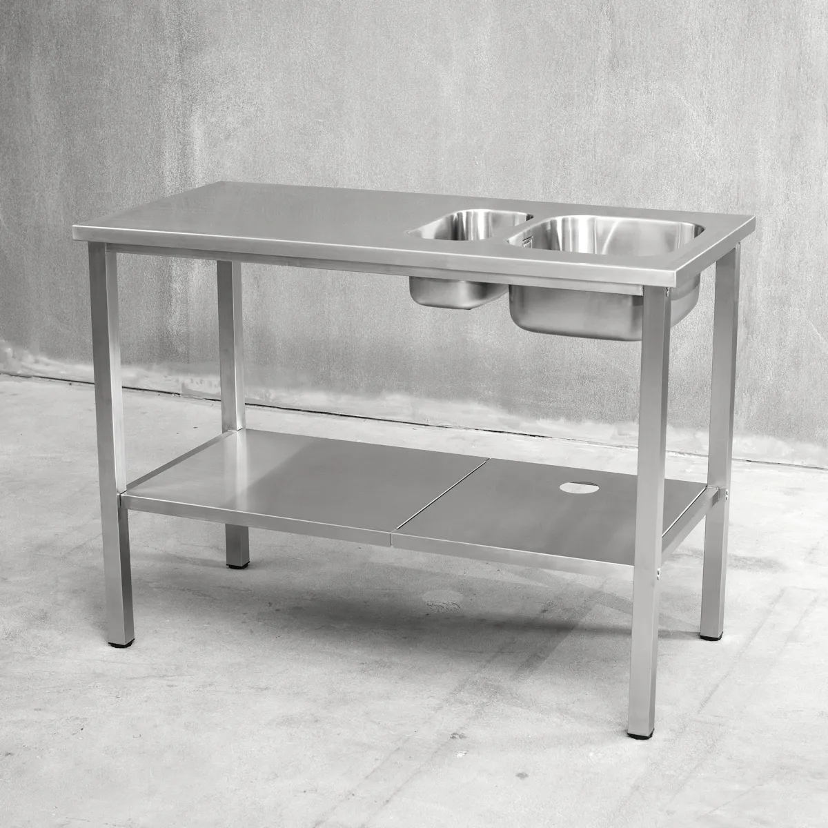 Variant Stativ och Underhylla med hål*Vilan Stainless