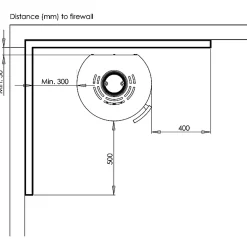 9.4 Vägghängd Med Sidoglas, Svart