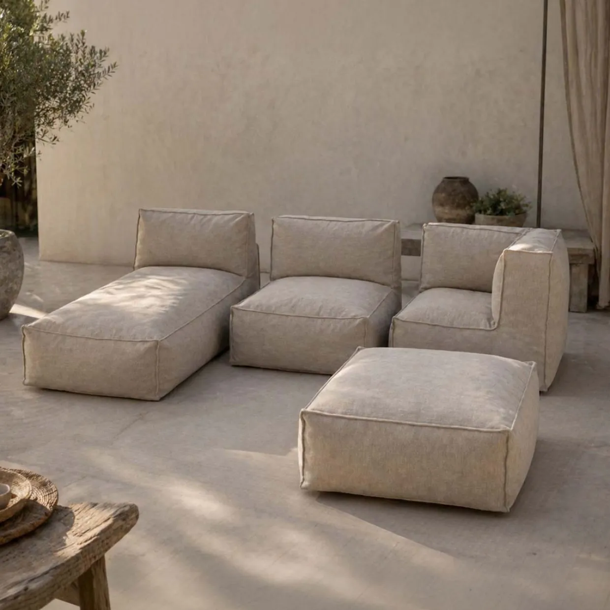 Visby Olefin Rak 95x95x80cm