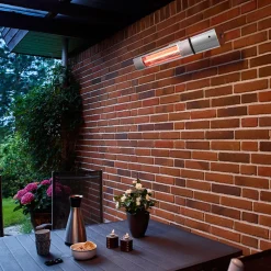 1500W Hängande Väggmonterad Terrassvärmare med Fjärrkontroll i Aluminium*Hortus Outlet