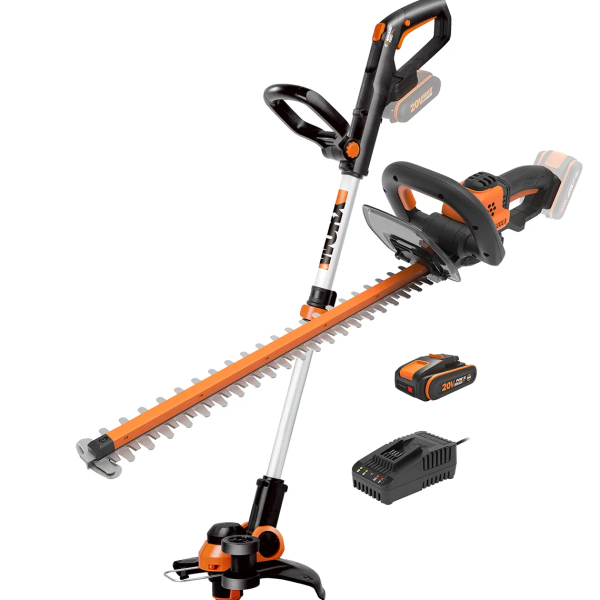 WG918E 20V Kombokit Trimmer & Häcksax*Worx