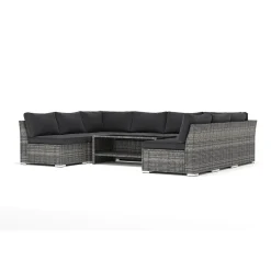 Wisconsin utomhus U-soffa 8-sits med öppet avslut*Comfort Garden New